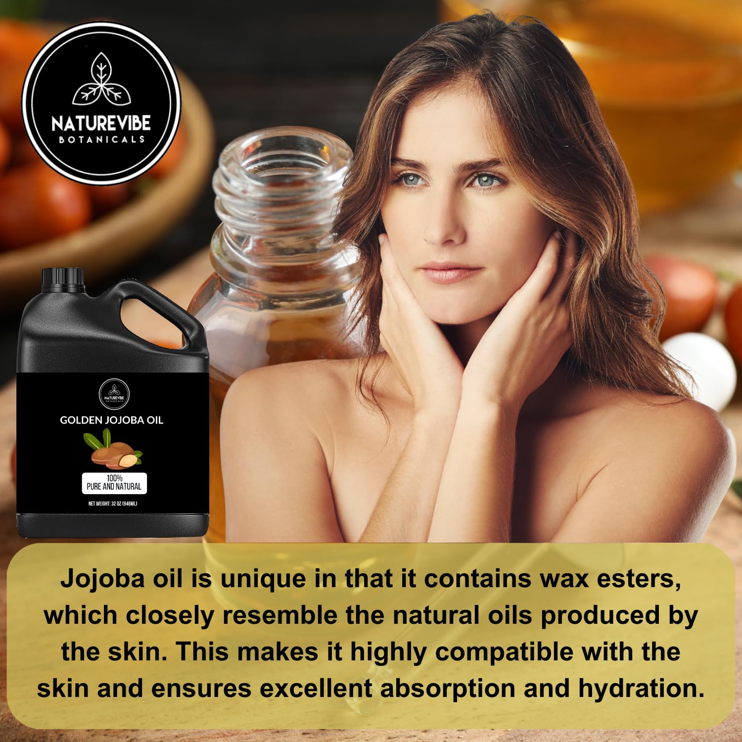 Naturevibe Botanicals Batana Oil 32 Ounces | 100% Pure and Natural